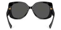 Shop VERSACE Medusa Oversized Sunglasses in Black online.