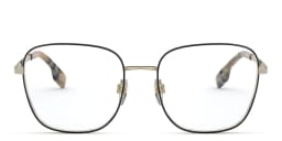 Shop BURBERRY Wide Square Eyeglasses in Black online.
