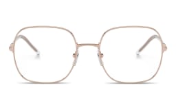Shop PRADA Square Eyeglasses in Rose Gold online.