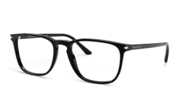 Shop GIORGIO ARMANI Wide Square Eyeglasses in Black online.