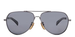 Shop DAVID BECKHAM Wide Aviator Sunglasses in Dark Ruthenium online.