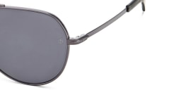 Shop DAVID BECKHAM Wide Aviator Sunglasses in Dark Ruthenium online.
