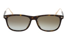Shop TOM FORD Rectangle Sunglasses in Dark Havana online.
