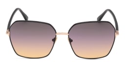 Shop TOM FORD Wide Square Sunglasses in Shiny Rose Gold online.