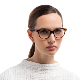 Shop EYE'M Square Eyeglasses in Havana online.
