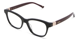 Shop EYE'M Square Eyeglasses in Black & Burgundy online.