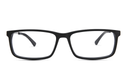 Shop EYE'M Wide Rectangle Eyeglasses in Black online.