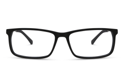 Shop EYE'M Wide Rectangle Eyeglasses in Black & Silver online.
