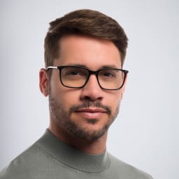 Shop EYE'M Rectangle Eyeglasses in Black online.