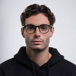 Shop EYE'M Round Eyeglasses in Black online.