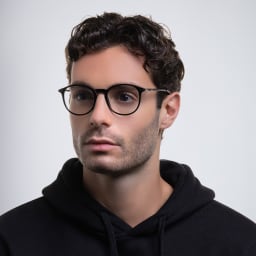 Shop EYE'M Round Eyeglasses in Black online.