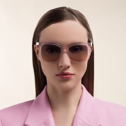 تسوق نظارة شمسية مربعة EYE'M بلون Nude أونلاين.