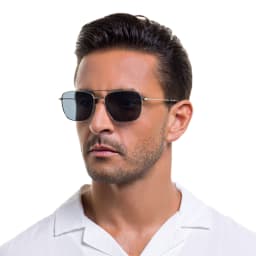 تسوق نظارة شمسية مربعة للجنسين EYE'M بلون فضي أونلاين.