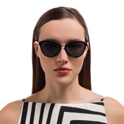 Shop EYE'M Cat Eye Sunglasses in Black online.