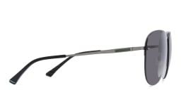 Shop EYE'M Half Rim Wide Aviator Sunglasses in Gunmetal online.