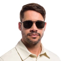 Shop EYE'M Rectangle Sunglasses in Gunmetal online.