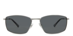 Shop EYE'M Wide Rectangle Sunglasses in Silver online.