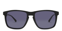 Shop EYE'M Square Sunglasses in Shiny Black online.