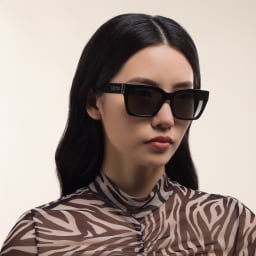 تسوق نظارة شمسية مربعة EYE'M بلون Black أونلاين.