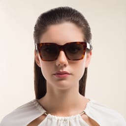 Shop EYE'M Square Sunglasses in Havana online.