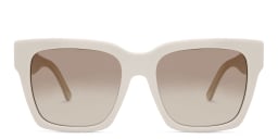 Shop EYE'M Square Sunglasses in White online.