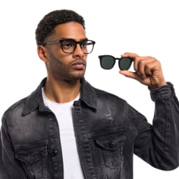 Shop EYE'M Square Eyeglasses in Havana online.
