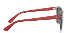 Shop Ray-Ban Junior Kids Square Sunglasses in Transparent Grey online.