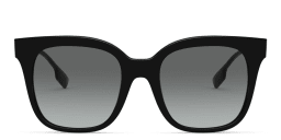 Shop BURBERRY Square Sunglasses in Black online.