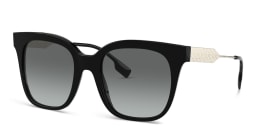 Shop BURBERRY Square Sunglasses in Black online.
