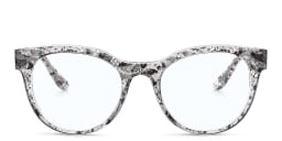 Shop Dolce & Gabbana Panthos Eyeglasses in Black Lace online.