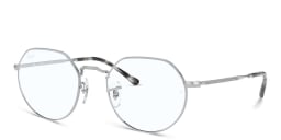 Shop Ray-Ban JACK Irregular Eyeglasses in Silver online.