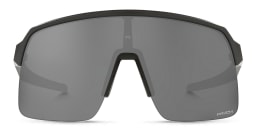 Shop Oakley Sutro Lite Half-Rim Rectangle Sunglasses in Shiny Black online.