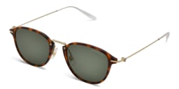 Shop MONTBLANC Following Seas 555 Unisex Square Sunglasses in Havana online.