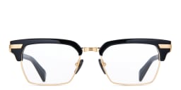 Shop BALMAIN Legion II Unisex Square Eyeglasses in Gold online.