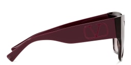 Shop VALENTINO Square Sunglasses in Havana online.