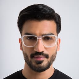 Shop EYE'M Wide Rectangle Eyeglasses in Clear online.