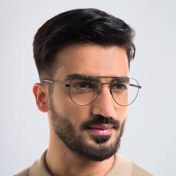 Shop EYE'M Wide Aviator Eyeglasses in Black online.