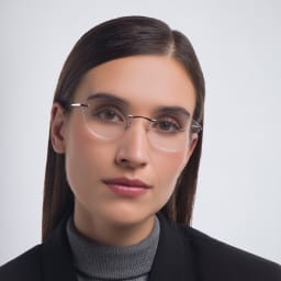 تسوق نظارة طبية كات آي واسعة بدون إطار EYE'M بلون ذهبي أونلاين.