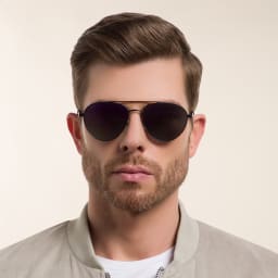 Shop EYE'M Aviator Sunglasses in Black online.
