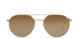 Shop Maui Jim Waterfront Unisex Round Sunglasses in Gold online.