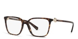 Shop BVLGARI Rectangle Eyeglasses in Havana online.
