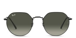 Shop Ray-Ban Jack Unisex Irregular Sunglasses in Black online.