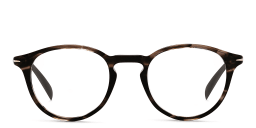 Shop DAVID BECKHAM Round Eyeglasses in Grey Horn online.