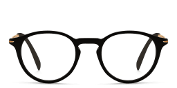 Shop DAVID BECKHAM Round Eyeglasses in Black online.