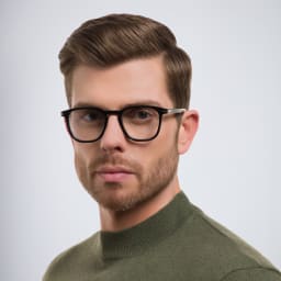 Shop DAVID BECKHAM Square Eyeglasses in Black online.