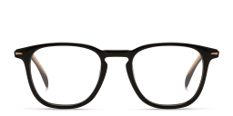 Shop DAVID BECKHAM Square Eyeglasses in Black online.