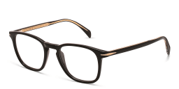 Shop DAVID BECKHAM Square Eyeglasses in Black online.