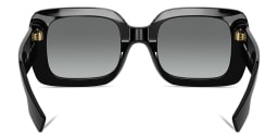 Shop BURBERRY Square Sunglasses in Black online.
