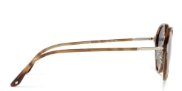 Shop GIORGIO ARMANI Round Sunglasses in Brown Tortoise online.