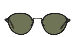 Shop GIORGIO ARMANI Round Sunglasses in Black online.